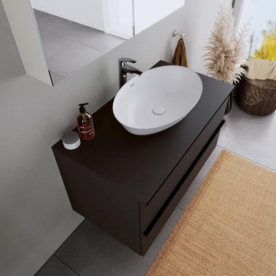 Opzetwastafel DuraPort 60 x 40 x 14,5 cm – Duravit Ovale Minerale Waskom Mat Wit, Luxe Design Handwasbak voor Badkamer Onderkast, Eenvoudige Montage – Vermissen