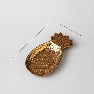 Luxe Creatieve Keramische Ananas Ornamenten Moderne Eenvoudige Scandinavische Woonkamer TV-meubel Bureau Huis Zachte Decoraties pineapple plate fully plated small