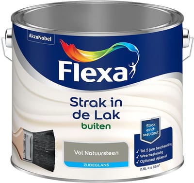 Flexa - Strak In De Lak Buitenlak Zijdeglans - Vol Natuursteen - Mengverf - 2,5 L