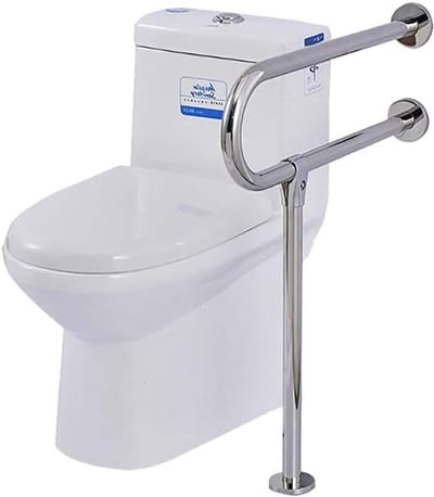 Veiligheidshandgreep Douche - Badkamer Greep - Extra Ondersteuning - Roestvrij Staal - 60x75 cm - Spiegelglans