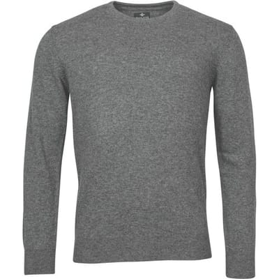 Baileys Trui Crew Neck Lambswool Single Knit Grijs / male