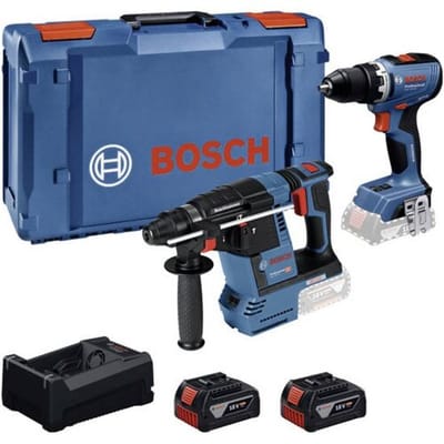 Bosch Professiona 18V - Accu Gereedschap combiset - Boormachine GSR18V-65 + Boorhamer GBH18V-26 - 2x 5.0Ah Accu & Lader