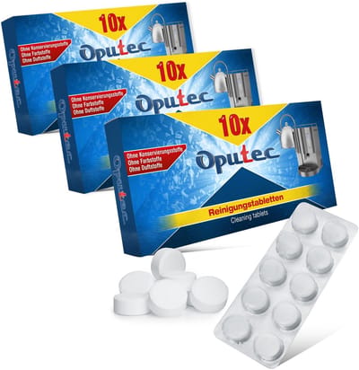 Oputec 30 stuks reinigingstabletten – koffiemachine & espressomachine reiniger tabs 2g – geschikt voor Jura, Siemens, Philips en meer