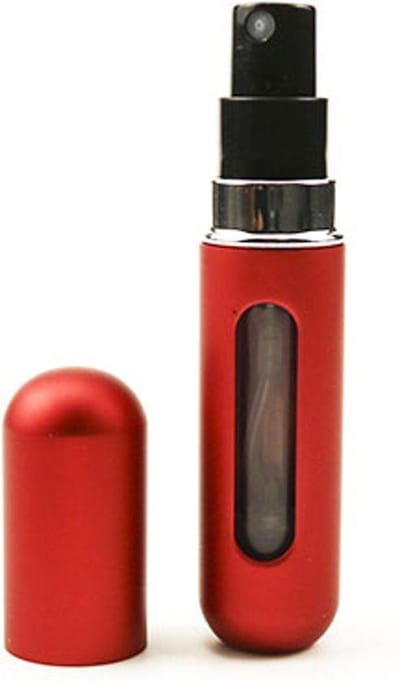 Parfum verstuiver - Hervulbaar parfumflesje voor in vliegtuig - 5ML - Rood