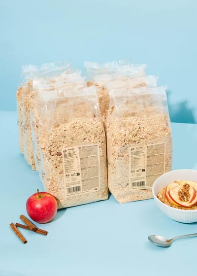 Bio appel- en kaneel havermoutpap 10 x 1 kg