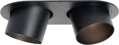 QAZQA installa - Moderne Inbouwspot - 6 stuks - L 23 cm - Zwart - Woonkamer | Slaapkamer | Keuken