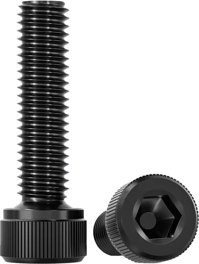 10 Stuks M8 x 25 mm Hexagon Head Schroeven van 304 RVS met Zwarte Oxide Afwerking - Volledige Draad, Duurzaam en Corrosiebestendig