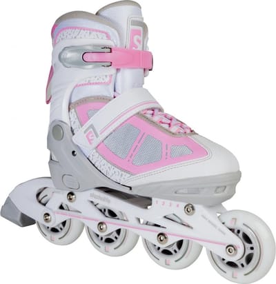 Skatelife Inlineskates Lava Meisjes Wit/grijs/roze Maat 35-38