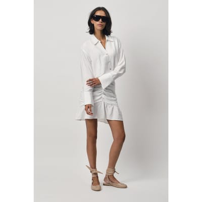 Dante6 Billy Drapey Shirt Milk White Maat: 42 | Longsleeves Outlet | Dames | Wit