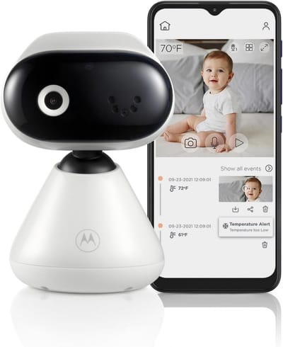 Baby Camera - Babyfoon Monitor - Veilige Bewaking - HD Resolutie Tweeweg - 14x10x15cm - Wit