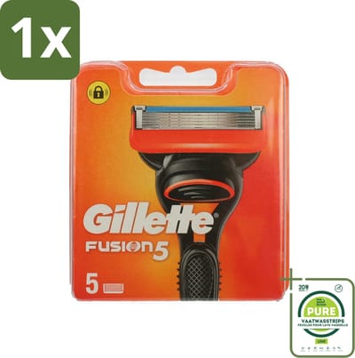 1 x Gillette - Fusion 5 - Navulscheermesjes - 5 Navulmesjes - Scheermesjes - Gillette Fusion 5 - Glad Scheerresultaat - Scheermes - Scheerapparaat