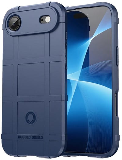 MobyDefend Hoesje - Geschikt voor iPhone Air - Rugged Shield TPU Backcover - Blauw
