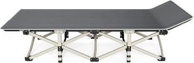 Opvouwbaar Bed - Vouwbed Kampeerbed - Ruimtebesparend Logeren - 10-Poten Stabiliteit - 188x71cm - Zwart