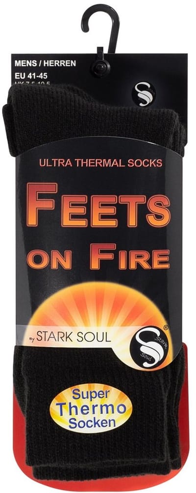 Stark Soul thermo sportsokken - thermosokken heren - 41/45 zwart - 5x warmer!