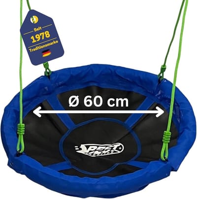 Tuinschommel voor Kinderen met In hoogte Verstelbare Touwen - Diameter 60 tot 110 cm, Belastbaar tot 150 kg