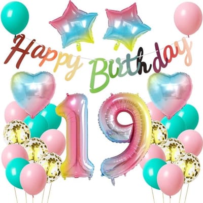 Vt products - Ballon 19e verjaardag - Verjaardagsdecoratie - Roze