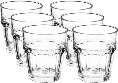 Bormioli Rocco Drinkglazen/waterglazen - 6x - transparant - 270 ml - Rock Bar style