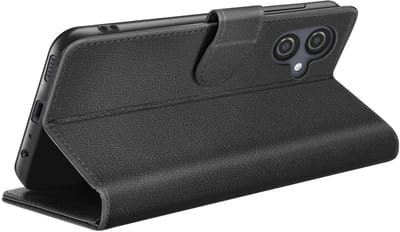 Zanae, Hoesje geschikt voor Galaxy A04e - Wallet Case & Magneetsluiting, Zwart