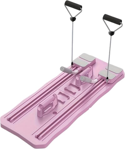 Pilates Board - Thuis Reformer - Full Body Fitness - Automatische Rebound - Opvouwbaar Ontwerp - Roze