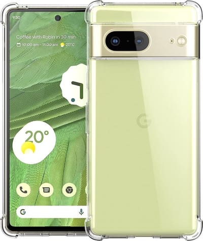 Casemania Hoesje Geschikt voor Google Pixel 7 - Transparant - Anti Shock Hybrid Back Cover