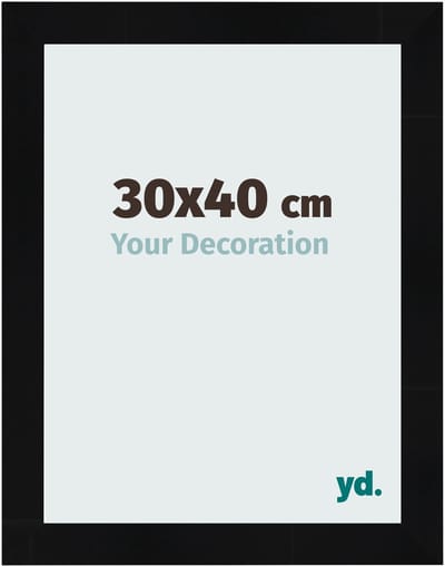 Your Decoration - Fotolijst 30x40 cm - MDF - Zwart Hoogglans - Pisa