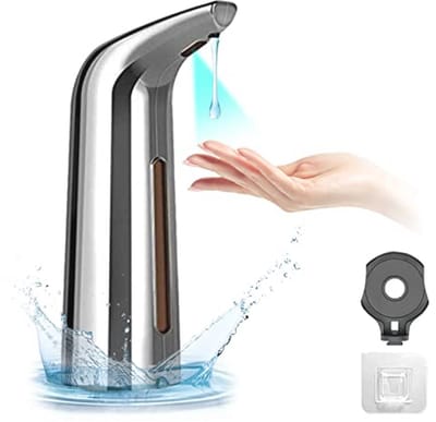 Thijox - Automatische Zeepdispenser 400 ml Contactloos Elektrisch met Sensor Schuimzeep Zilver voor Keuken en Badkamer