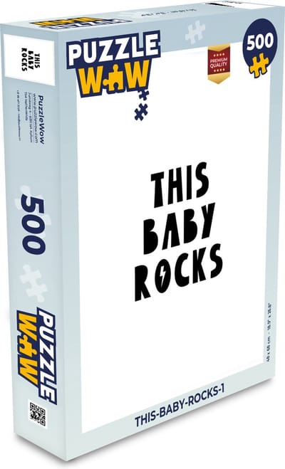 Puzzel Quotes - This baby rocks - Baby - Kinderen - Spreuken - Legpuzzel - Puzzel 500 stukjes