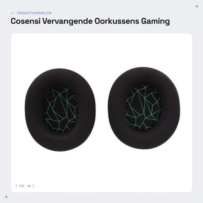 Dailygoods- Oorkussens Vervangend - Zacht Eiwitleer - Traagschuim - Geluidsisolatie - Eenvoudig te Installeren - Versterkte Stiksels - Hoofdtelefoon Oorkussen
