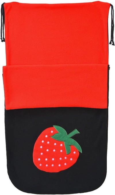 Voetenzak Kinderwagen - Babyzak Wandelwagenzak - Warmte Baby - Zachte Voering - 5 x 5 x 5 cm - Aardbei