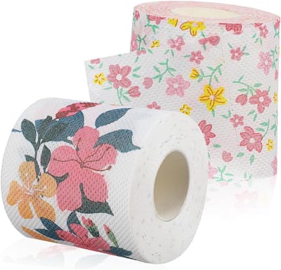 Decoratief Toiletpapier - Gedrukt Rolpapier - Dagelijks Gebruik - Bloemenprint - 2 Rollen - Gekleurd