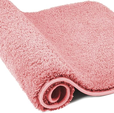 SnelShoppen - Microfiber Badmat - Super Dikke 2cm Absorberende Badkamer Tapijt 60x90cm - Luxe Roze Deurmat voor Badkamer of Keuken