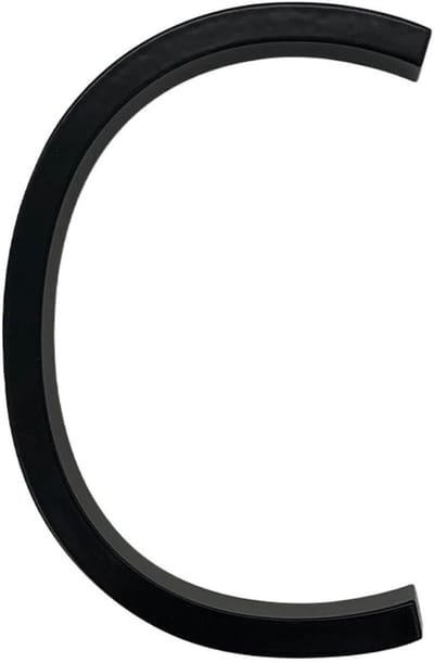 Huisnummer Metaal - Adrescijfer Deur - Voordeur Decoratie - Moderne 3D Uitstraling - 12cm Hoog - Zwart