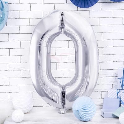 Folieballon 86cm zilver 0