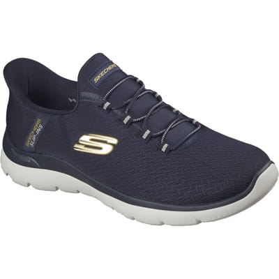 Skechers Arch Fit Summits Kynor Polyester Heren Navy/Geel Sneakers