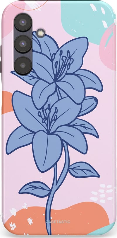 Casetastic hoesje geschikt voor Samsung Galaxy A25 - Dubbellaagse bescherming - Roze Paarse Lelie Bloemen - Fashion Case - Wit Perzik Lichtblauw Mintgroen