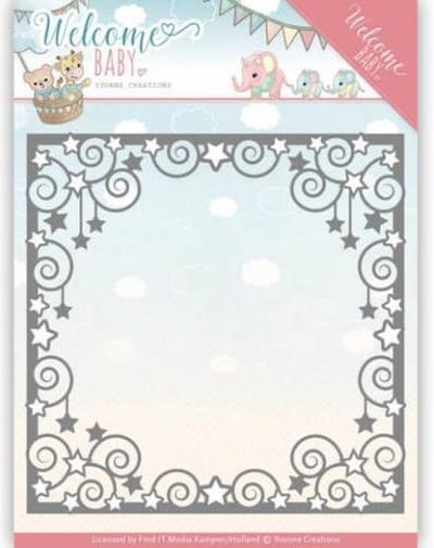 Mal  - Yvonne Creations - Welcome Baby -  Sterren Omlijsting
