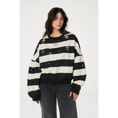 Fabienne Chapot Ronny Sweater Cream White Maat: L | Sweaters Outlet | Dames | Zwart