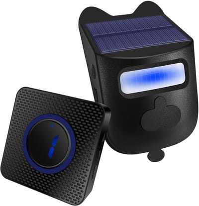 Opritverklikker - Entreemelder - Oprit Verklikker op Zonne-energie - Doorgangsmelder – Draadloos -Beveiliging – Weerbestendige Toegangsmelder-Deurbel met bewegingssensor - USB-deurbel met bewegingssensor in 120°-hoek voor thuis