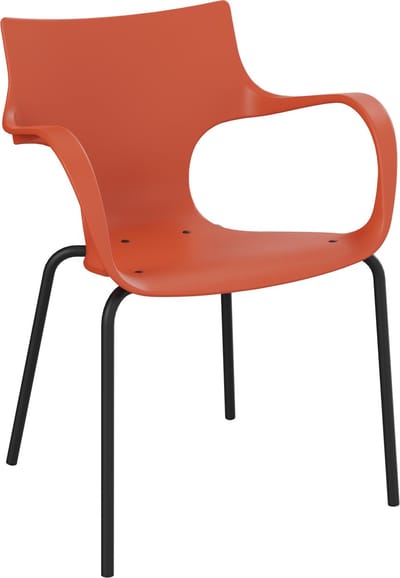 Workliving Jim Stoel - Coral - Zwart Onderstel
