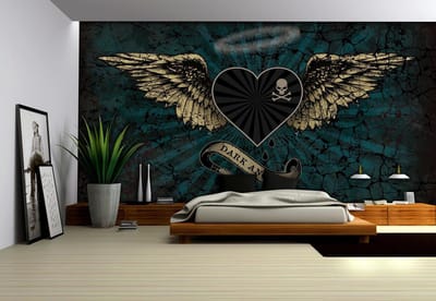 Alchemy Heart Dark Angel Tattoo Photo Wallcovering