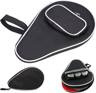 Thijox - Tafeltennis Tas voor 2 Rackets en 3 Ballen - Slijtvaste Oxford-stof Hoes - Zwart - Ideaal voor Tafeltennis Accessoires, Sport, en Reizen - 29