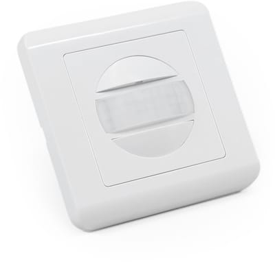 PIR Bewegingsmelder Inbouw 160° - Tweedraads Bewegingssensor voor Wand Inbouw - IP20 - Geschikt voor LED Verlichting - 60mm Inbouwdoos - Wit