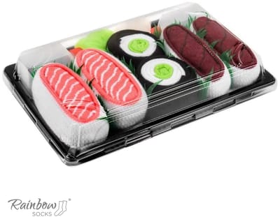 Rainbow Socks - Sushi Sokken Set - Zalm, Tonijn & Komkommer Maki - 3 Paar - EU 36-40