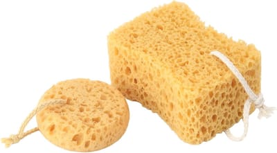 2 Stuks Bad Sponsen voor Volwassenen, Grote Zee Spons voor Douche, Exfoliërende Spons voor Gevoelige Droge Huid en Diepe Reiniging