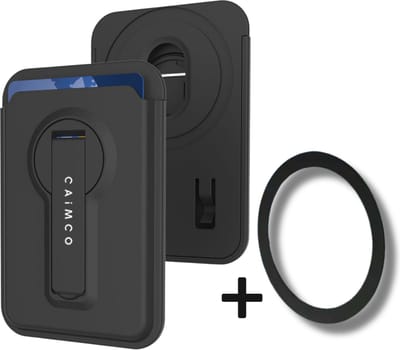 Caimco SafeCard Magsafe - Inclusief magnetische ring - Magnetische Kaarthouder - Magnetische Wallet Card Holder - Pasjeshouder - Reizen Gadget - Geschikt Voor iPhone, Anrdoid en alle andere soorten Smartphones