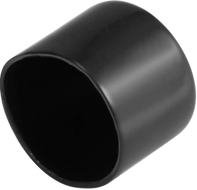Dailygoods- Eindkap 60 mm ID - 4 Stuks - Zachte Rubber - Flexibele Schroefdoppen - Draadbeschermers - Zwarte Vinyl - Hoogwaardig PVC - Draadkap