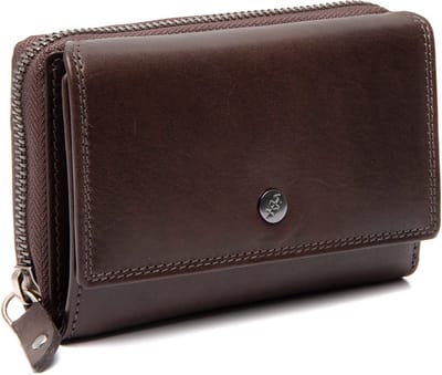 The Chesterfield Brand Leren Portemonnee Salviano Wallet Brown Donkerbruin