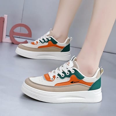 INS Trendy Makkelijk Draagbare Schoenen Dames Lente en Zomer Nieuwe Student Platform Casual Damesschoenen Jonge Studenten Trendy Match Leren Skateschoenen 41
