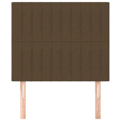 vidaXL - Hoofdbord - donkerbruin - 90x5x118/128 - cm - Stof