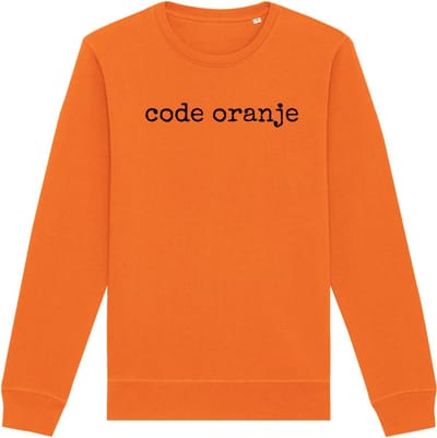 Sweater oranje S - Code Oranje - soBAD. - Koningsdag - Unisex - Sweater dames - Sweater heren - Voetbal - Regular fit